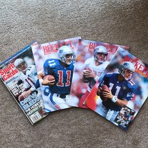 Beckett Football Monthly Magazines 1993-95 Drew Bledsoe Cover Price Guides